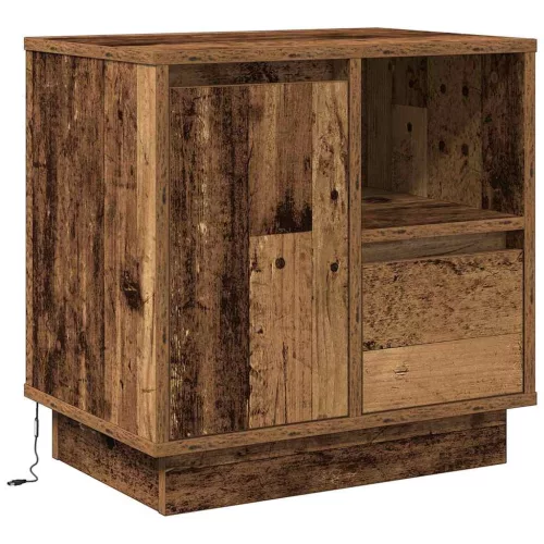 Éjjeliszekrény fiókkal 2 pcs Öreg fa 50 x 34.5 x 50 cm Faanyag