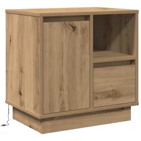   Éjjeliszekrény fiókkal kézműves tölgy 50 x 34.5 x 50 cm Faanyag