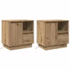 Éjjeliszekrény 2 pcs kézműves tölgy 50 x 34.5 x 50 cm Faanyag