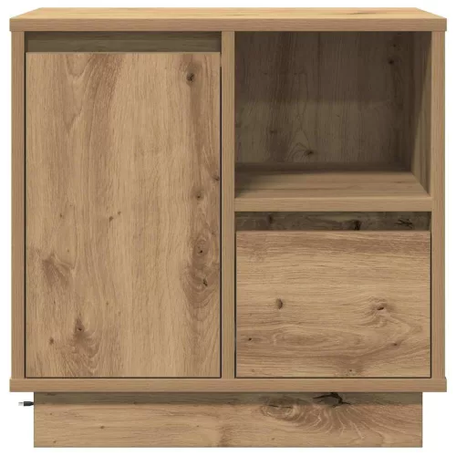Éjjeliszekrény 2 pcs kézműves tölgy 50 x 34.5 x 50 cm Faanyag