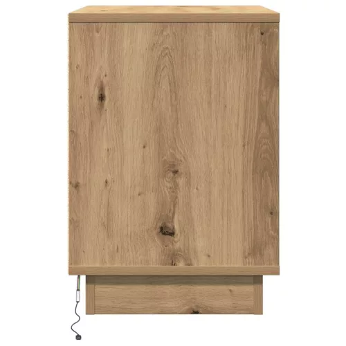 Éjjeliszekrény 2 pcs kézműves tölgy 50 x 34.5 x 50 cm Faanyag
