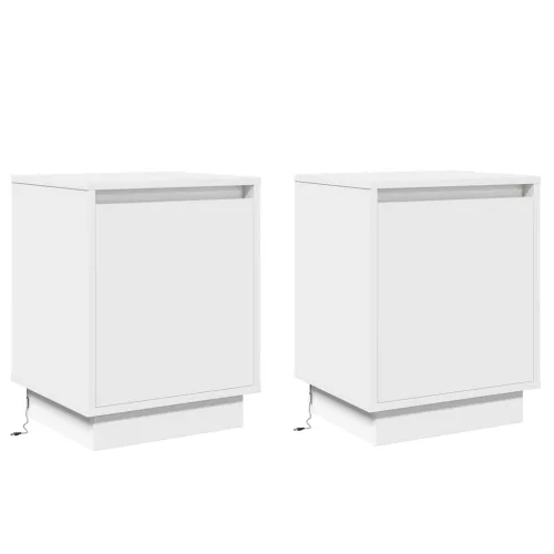 Éjjeliszekrény tartalmaz 2 pcs Fehér 39 x 34,5 x 50 cm Faanyag