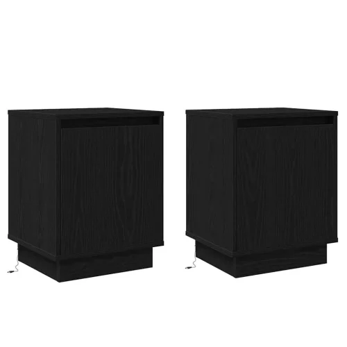 Éjjeliszekrény tartalmaz 2 pcs Fekete 39 x 34,5 x 50 cm Faanyag