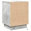 Éjjeliszekrény tartalmaz Beton szürke 39 x 34,5 x 50 cm Faanyag