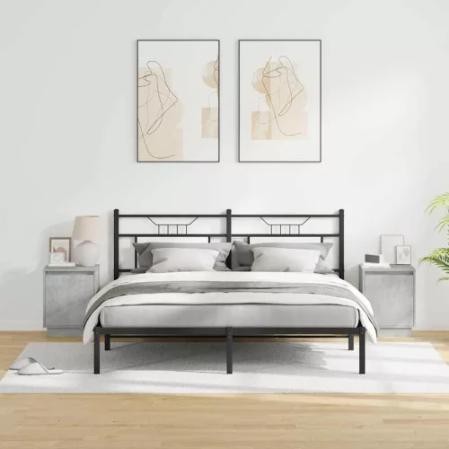 Éjjeliszekrény 2 pcs Beton szürke 39 x 34,5 x 50 cm Faanyag