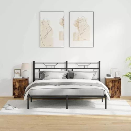 Éjjeliszekrény 2 pcs Füstölt tölgy 39 x 34,5 x 50 cm Faanyag