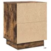 Éjjeliszekrény 2 pcs Füstölt tölgy 39 x 34,5 x 50 cm Faanyag