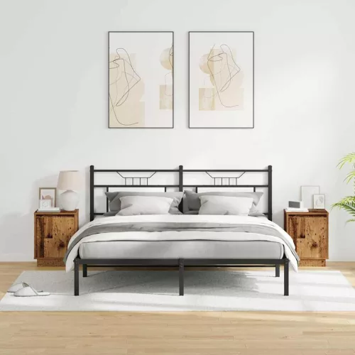 Éjjeliszekrény 2 pcs Régi fa 39 x 34,5 x 50 cm Faanyag