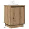 Éjjeliszekrény 2 pcs kézműves tölgy 39 x 34,5 x 50 cm Faanyag