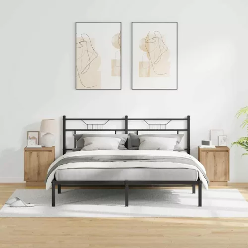 Éjjeliszekrény 2 pcs kézműves tölgy 39 x 34,5 x 50 cm Faanyag