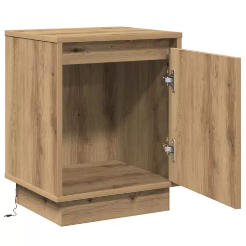 Éjjeliszekrény 2 pcs kézműves tölgy 39 x 34,5 x 50 cm Faanyag