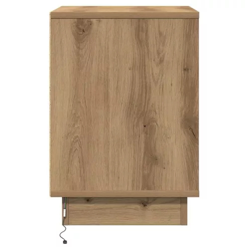 Éjjeliszekrény 2 pcs kézműves tölgy 39 x 34,5 x 50 cm Faanyag