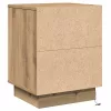 Éjjeliszekrény 2 pcs kézműves tölgy 39 x 34,5 x 50 cm Faanyag