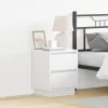 Éjjeliszekrény fiókkal 2 pcs Fehér 39 x 34,5 x 50 cm Faanyag