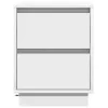 Éjjeliszekrény fiókkal 2 pcs Fehér 39 x 34,5 x 50 cm Faanyag