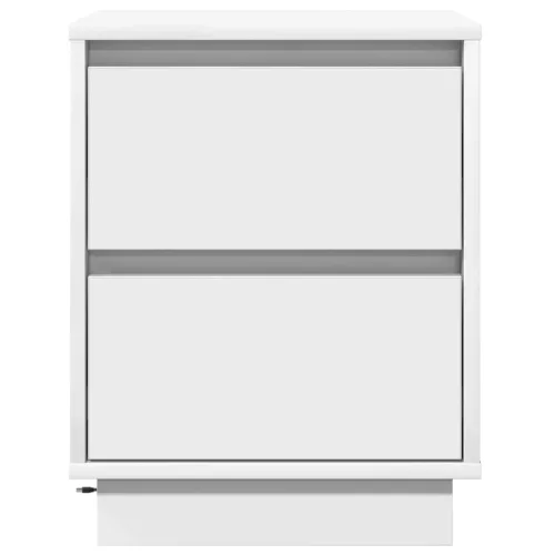 Éjjeliszekrény fiókkal 2 pcs Fehér 39 x 34,5 x 50 cm Faanyag