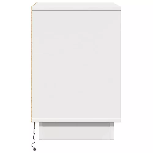 Éjjeliszekrény fiókkal 2 pcs Fehér 39 x 34,5 x 50 cm Faanyag