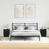 Éjjeliszekrény fiókkal 2 pcs Fekete 39 x 34,5 x 50 cm Faanyag