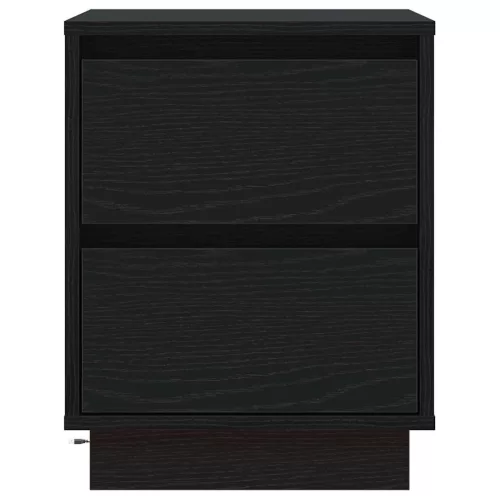 Éjjeliszekrény fiókkal 2 pcs Fekete 39 x 34,5 x 50 cm Faanyag