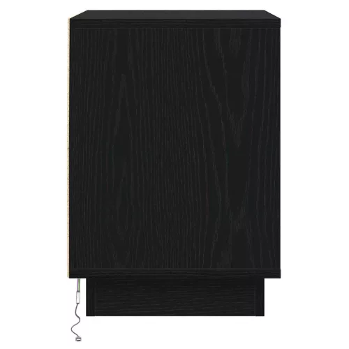 Éjjeliszekrény fiókkal 2 pcs Fekete 39 x 34,5 x 50 cm Faanyag
