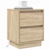 Éjjeliszekrény 2 pcs sonoma tölgy 39 x 34,5 x 50 cm Faanyag