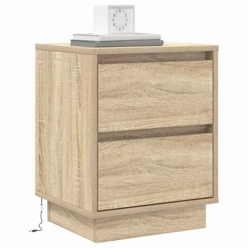 Éjjeliszekrény 2 pcs sonoma tölgy 39 x 34,5 x 50 cm Faanyag
