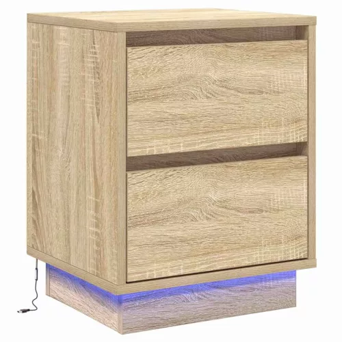 Éjjeliszekrény 2 pcs sonoma tölgy 39 x 34,5 x 50 cm Faanyag