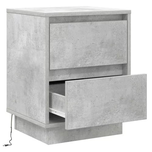 Éjjeliszekrény fiókkal Beton szürke 39 x 34,5 x 50 cm Faanyag