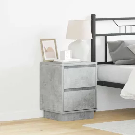   Éjjeliszekrény 2 pcs Beton szürke 39 x 34,5 x 50 cm Faanyag