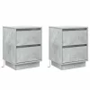 Éjjeliszekrény 2 pcs Beton szürke 39 x 34,5 x 50 cm Faanyag