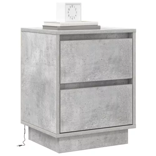 Éjjeliszekrény 2 pcs Beton szürke 39 x 34,5 x 50 cm Faanyag