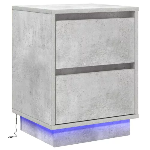Éjjeliszekrény 2 pcs Beton szürke 39 x 34,5 x 50 cm Faanyag