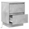 Éjjeliszekrény 2 pcs Beton szürke 39 x 34,5 x 50 cm Faanyag