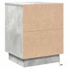 Éjjeliszekrény 2 pcs Beton szürke 39 x 34,5 x 50 cm Faanyag