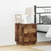 Éjjeliszekrény 2 pcs Füstölt tölgy 39 x 34,5 x 50 cm Faanyag