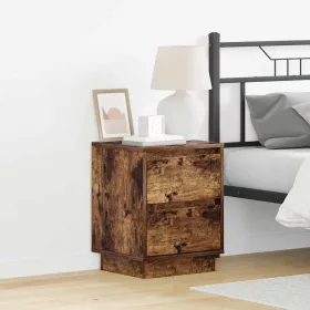   Éjjeliszekrény 2 pcs Füstölt tölgy 39 x 34,5 x 50 cm Faanyag