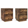 Éjjeliszekrény 2 pcs Füstölt tölgy 39 x 34,5 x 50 cm Faanyag