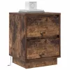 Éjjeliszekrény 2 pcs Füstölt tölgy 39 x 34,5 x 50 cm Faanyag