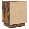 Éjjeliszekrény 2 pcs Füstölt tölgy 39 x 34,5 x 50 cm Faanyag