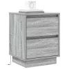 Éjjeliszekrény fiókkal 2 pcs Szürke 39 x 34,5 x 50 cm Faanyag