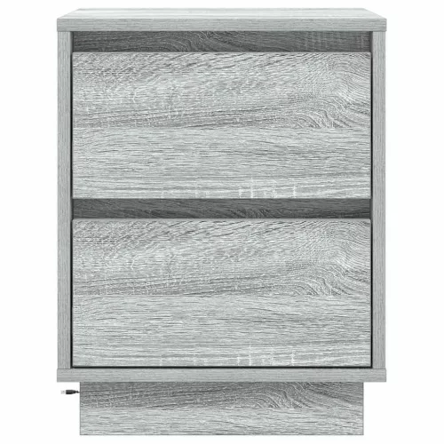 Éjjeliszekrény fiókkal 2 pcs Szürke 39 x 34,5 x 50 cm Faanyag