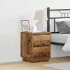 Éjjeliszekrény fiókkal 2 pcs Öreg fa 39 x 34,5 x 50 cm Faanyag