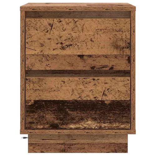 Éjjeliszekrény fiókkal 2 pcs Öreg fa 39 x 34,5 x 50 cm Faanyag