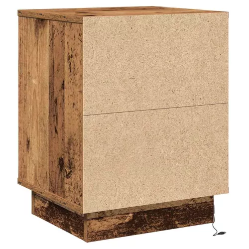 Éjjeliszekrény fiókkal 2 pcs Öreg fa 39 x 34,5 x 50 cm Faanyag