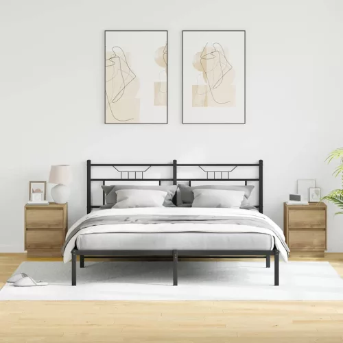 Éjjeliszekrény 2 pcs kézműves tölgy 39 x 34,5 x 50 cm Faanyag