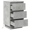 Éjjeliszekrény fiókkal Beton Szürke 39 x 34.5 x 65 cm Faanyag