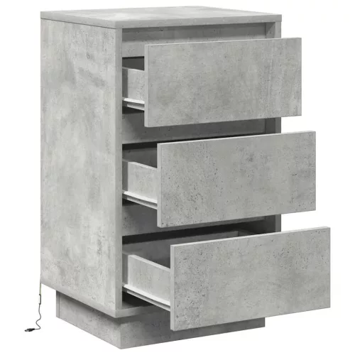 Éjjeliszekrény fiókkal Beton Szürke 39 x 34.5 x 65 cm Faanyag