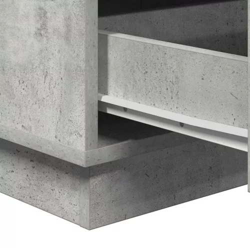 Éjjeliszekrény fiókkal Beton Szürke 39 x 34.5 x 65 cm Faanyag