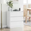 Éjjeliszekrény fiókkal Fehér 71 x 34.5 x 75 cm Faanyag