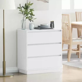 Éjjeliszekrény fiókkal Fehér 71 x 34.5 x 75 cm Faanyag